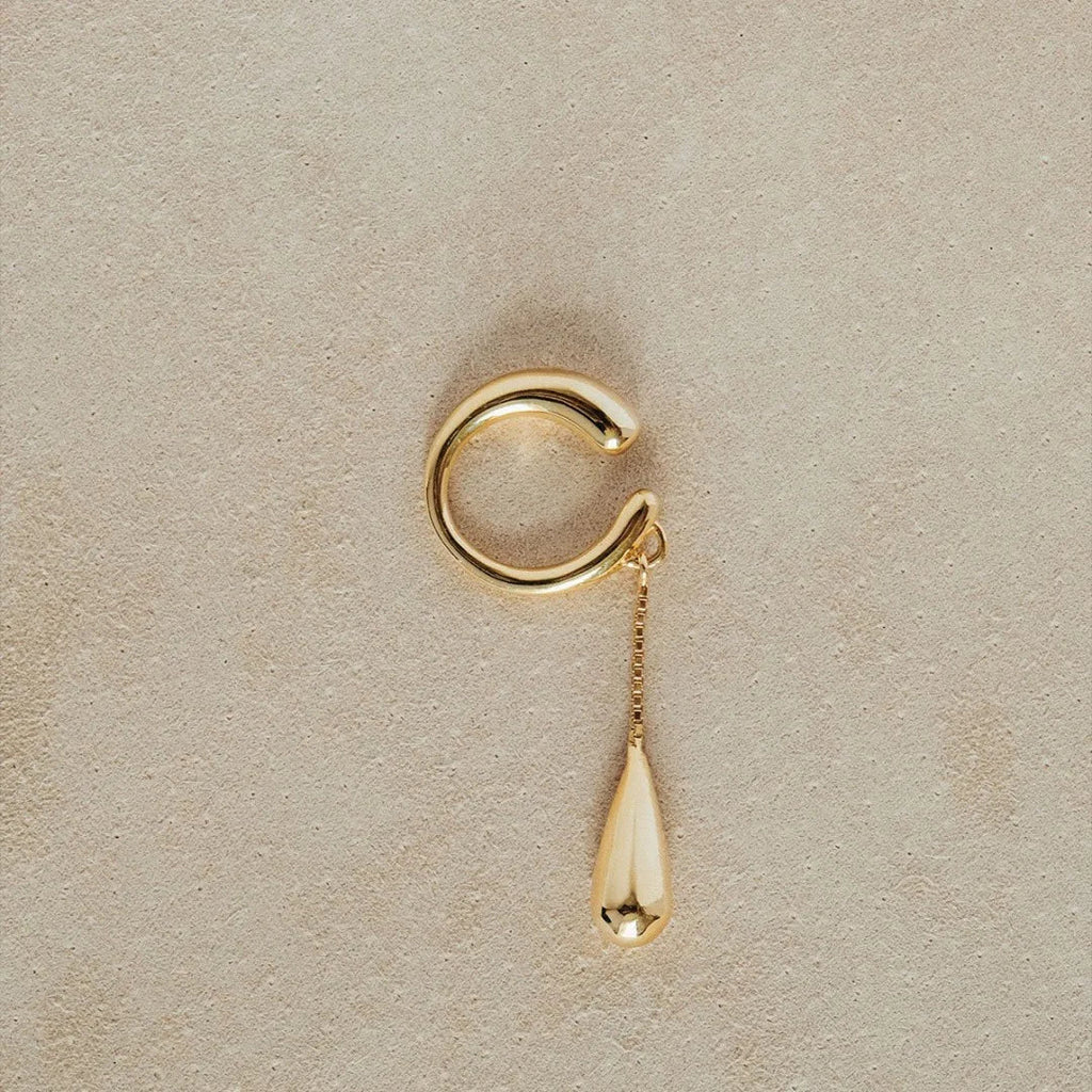 Clips d'Oreilles Créoles Fine Goutte d'Eau or