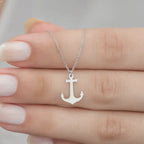 Collier ancre femme argent