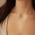 Collier avec Fin Pendentif Champignon argent
