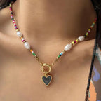 Collier avec Pendentif Bohême Romantique noir