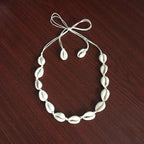 Collier avec Pendentif Coquillage Cauri blanc
