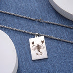 Collier avec Pendentif Elégant Signe du Zodiaque Astrologique