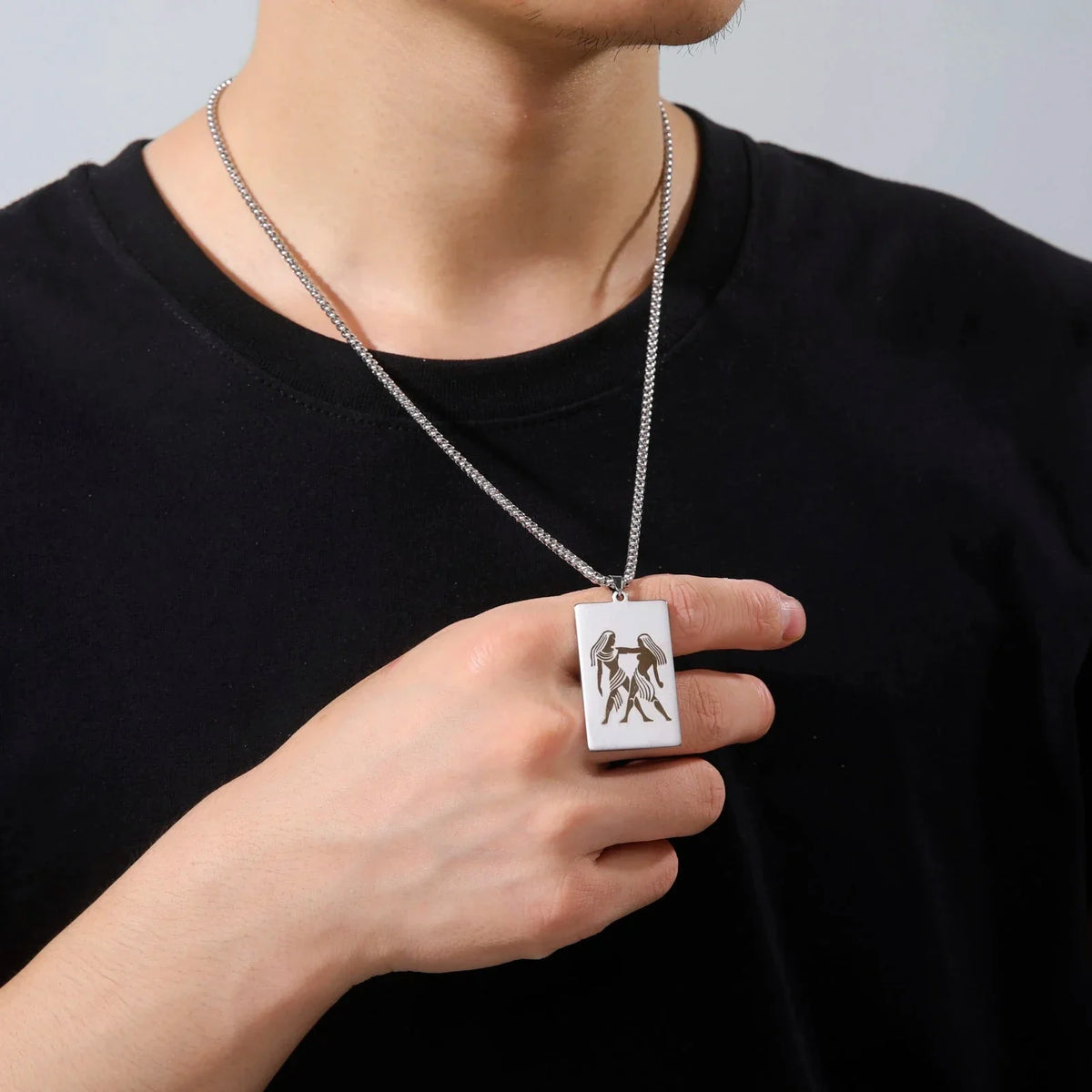 Collier avec Pendentif Elégant Signe du Zodiaque Astrologique