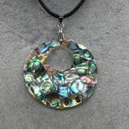 Collier en Cuir Pendentif en Nacre Coquillage