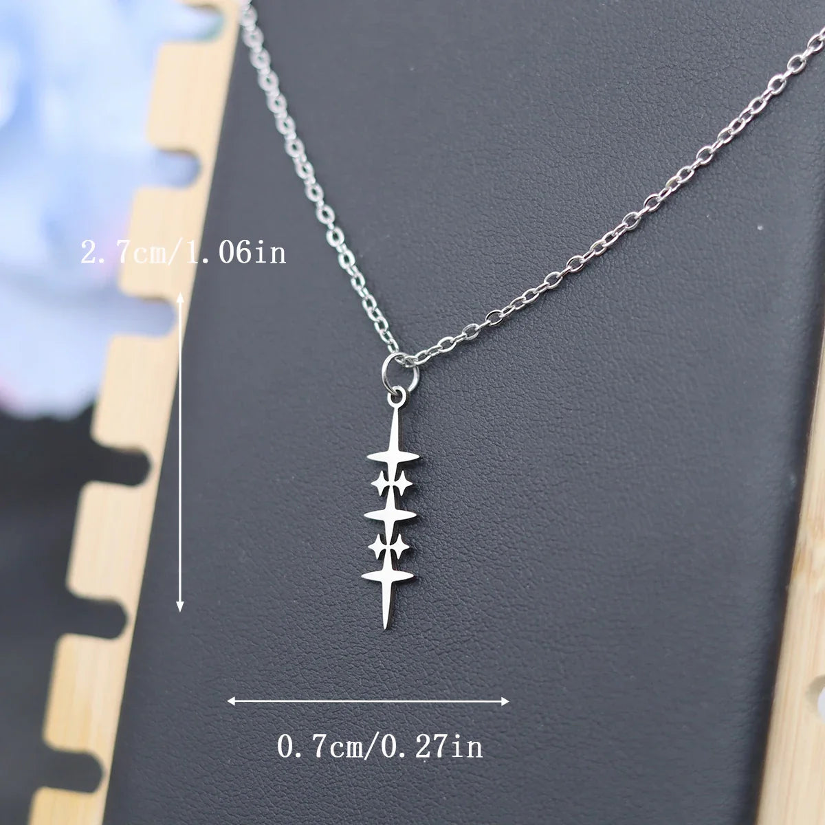 Collier avec Pendentif Etoile pour Homme argent