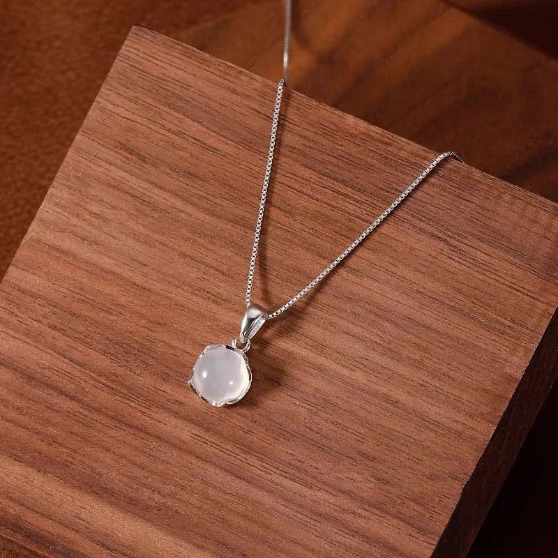 Collier avec Pendentif Fertilité Pierre de Lune Femme