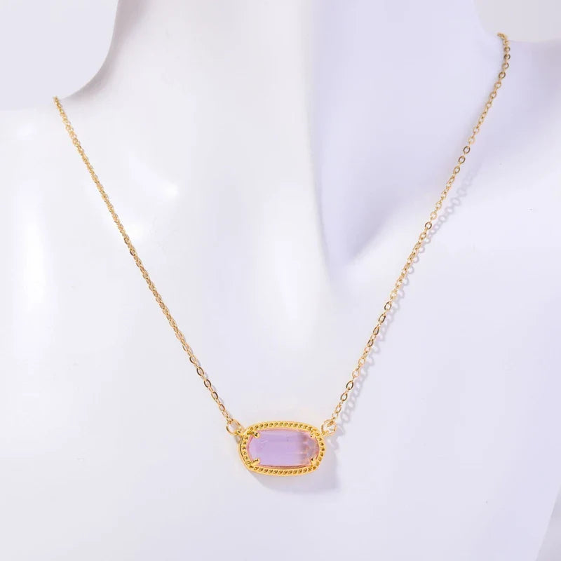 Collier avec Pendentif en Crystal Coloré Signe du Zodiaque