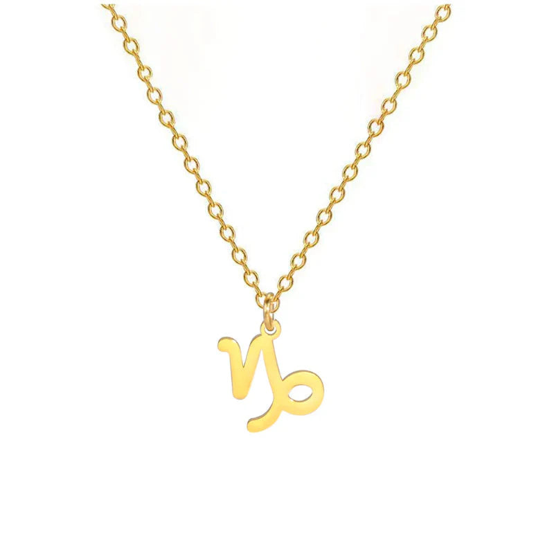 Collier avec Pendentif Dorés Signe du Zodiaque