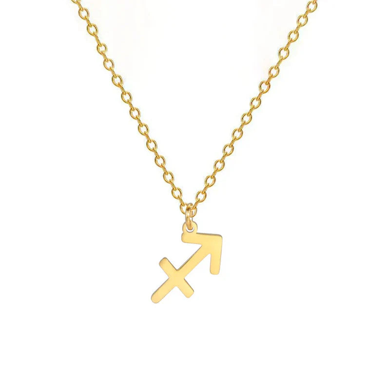 Collier avec Pendentif Dorés Signe du Zodiaque