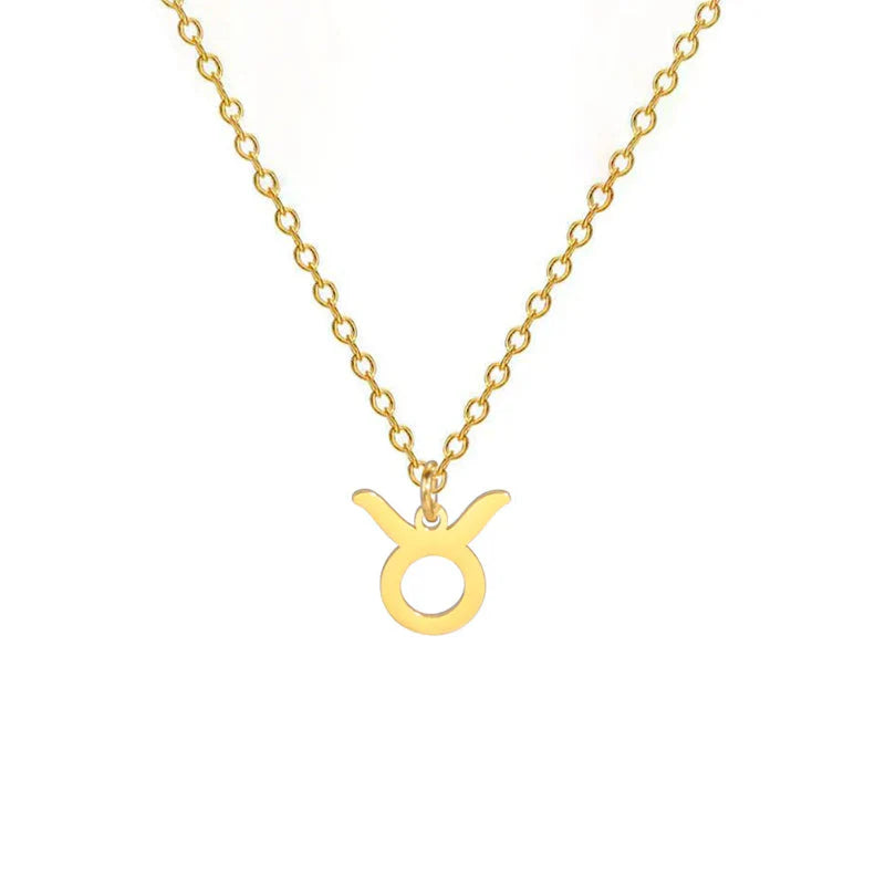 Collier avec Pendentif Dorés Signe du Zodiaque