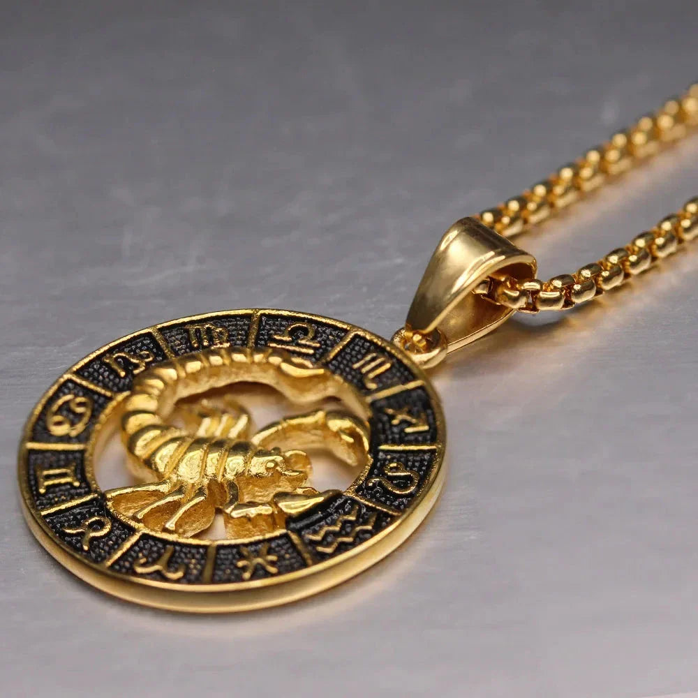 Collier avec Pendentif Signe du Zodiaque Astrologique