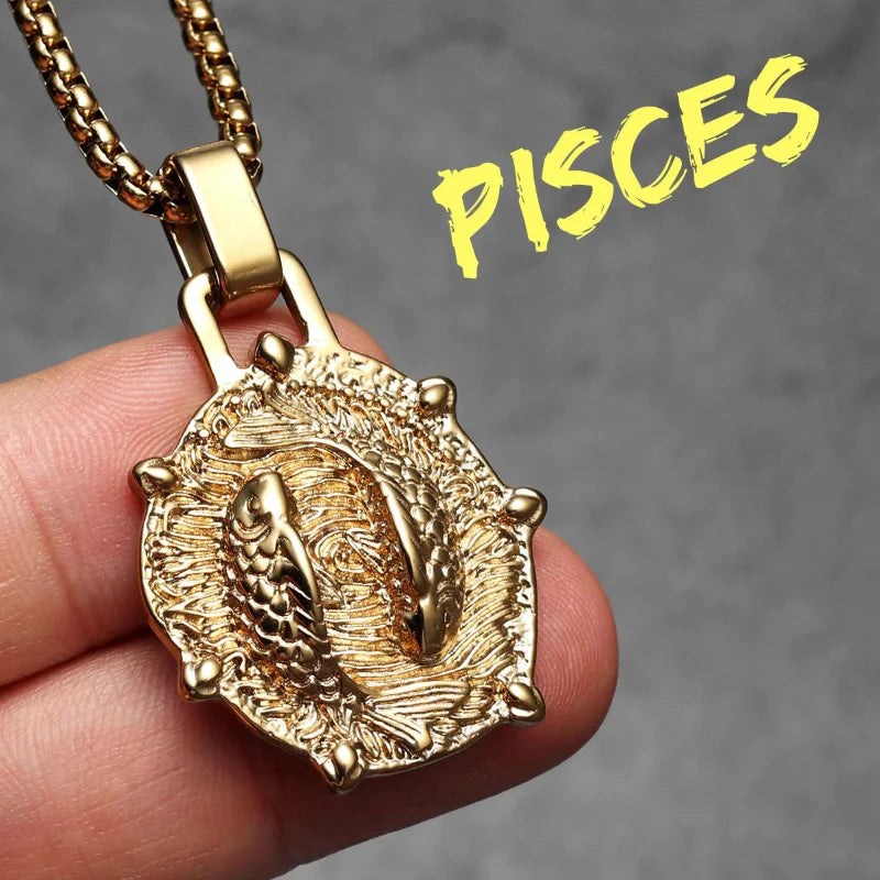 Collier avec Pendentif Signe du Zodiaque
