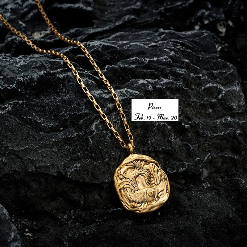 Collier avec Pendentif Signe du Zodiaque