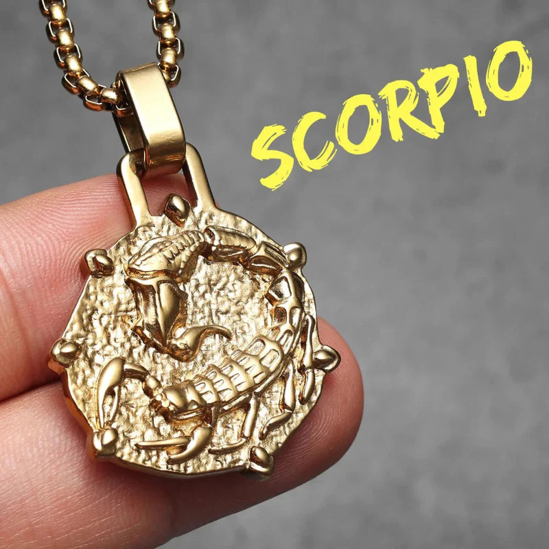 Collier avec Pendentif Signe du Zodiaque