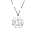 Collier Bouddhiste Fleur de Lotus argent
