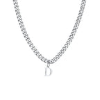 Collier homme avec pendentif personnalisé initiale  d