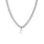 Collier homme avec pendentif personnalisé initiale  x