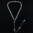 Collier de Dos Mariage avec Perles pour Femme