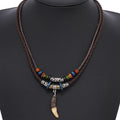 Collier Double avec Pendentif Dent de Requin