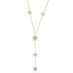 Collier en Y - chaîne de décolleté étoile pour femme or