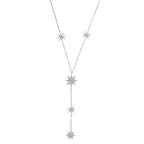 Collier en Y - chaîne de décolleté étoile pour femme argent