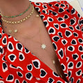 Collier en Y - chaîne de décolleté étoile pour femme or