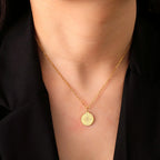Collier Femme Pendentif Compas Boussole Rose des Vents Cardinal or