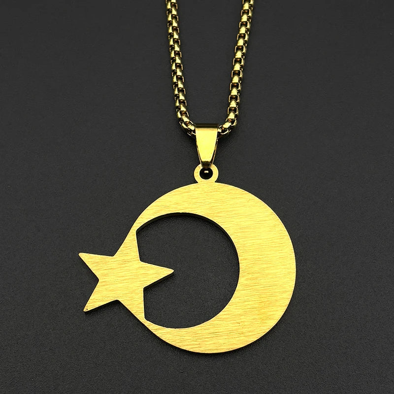 メンズネックレス「türk」グクトゥルク文字：三日月と星