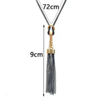 Collier long avec pendentif noeud pour femme