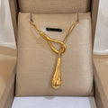 Collier Original avec Pendentif Goutte d'Eau or