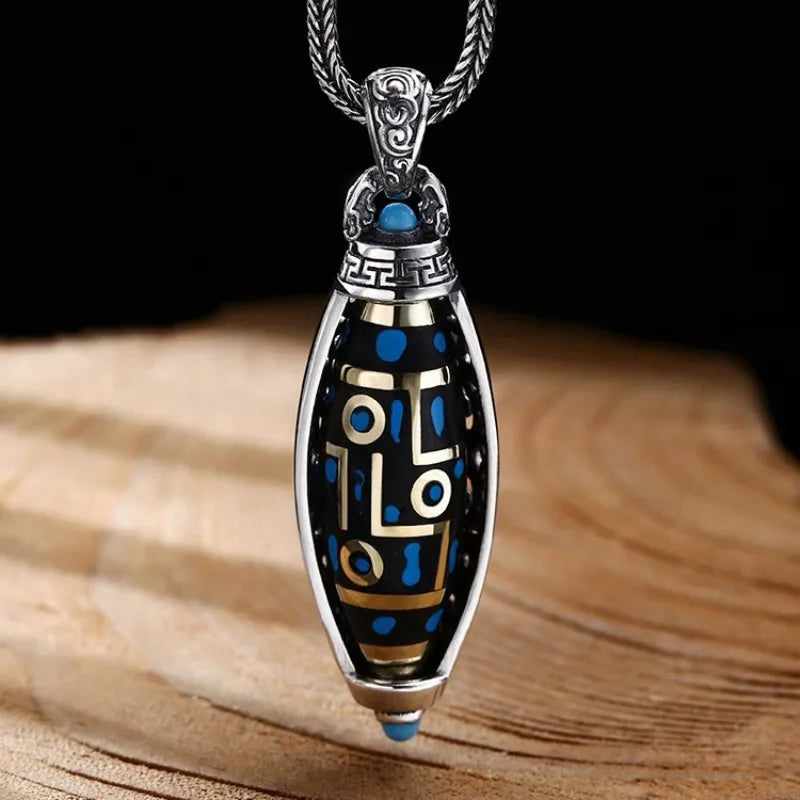 Collier Pendentif à Motifs Tournant Anti-Stress