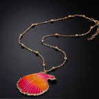 Collier Pendentif avec Jolie Coquillage Coquille Saint-Jacques 1