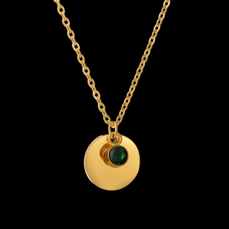 Collier Pendentif avec Pierre de Naissance