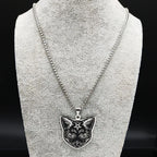 黒猫ペンダントネックレス　ペンタクル　ウィッカン魔術