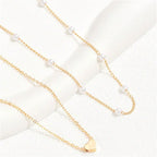 Collier Pendentif Coeur & Perles