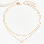 Collier Pendentif Coeur & Perles