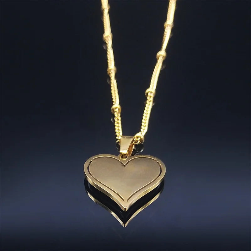 Collier Pendentif Coeur & Zircons