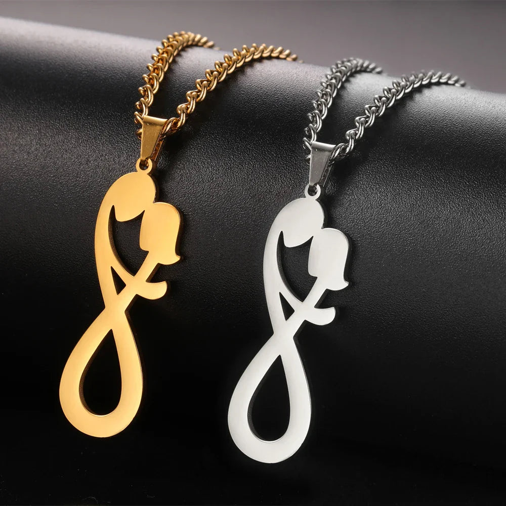 Collier Pendentif Couple Infini or