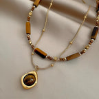 Collier Pendentif de Protection Oeil de Tigre B