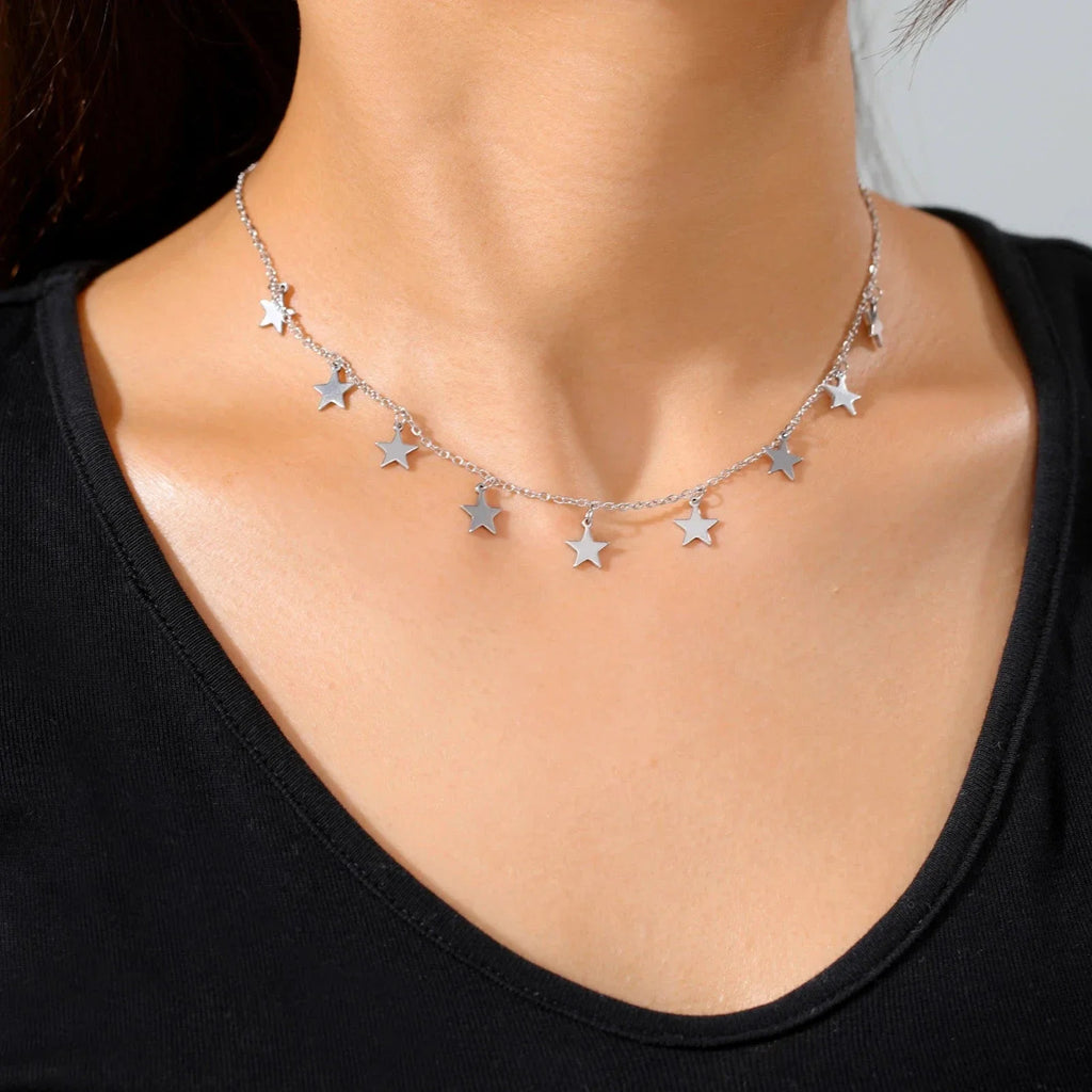 Collier Pendentif Etoile Astrologie argent