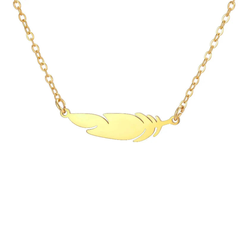 Collier Pendentif Fine Plume style b or