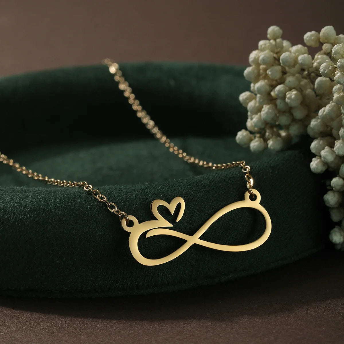 Collier Pendentif Infini Coeur or