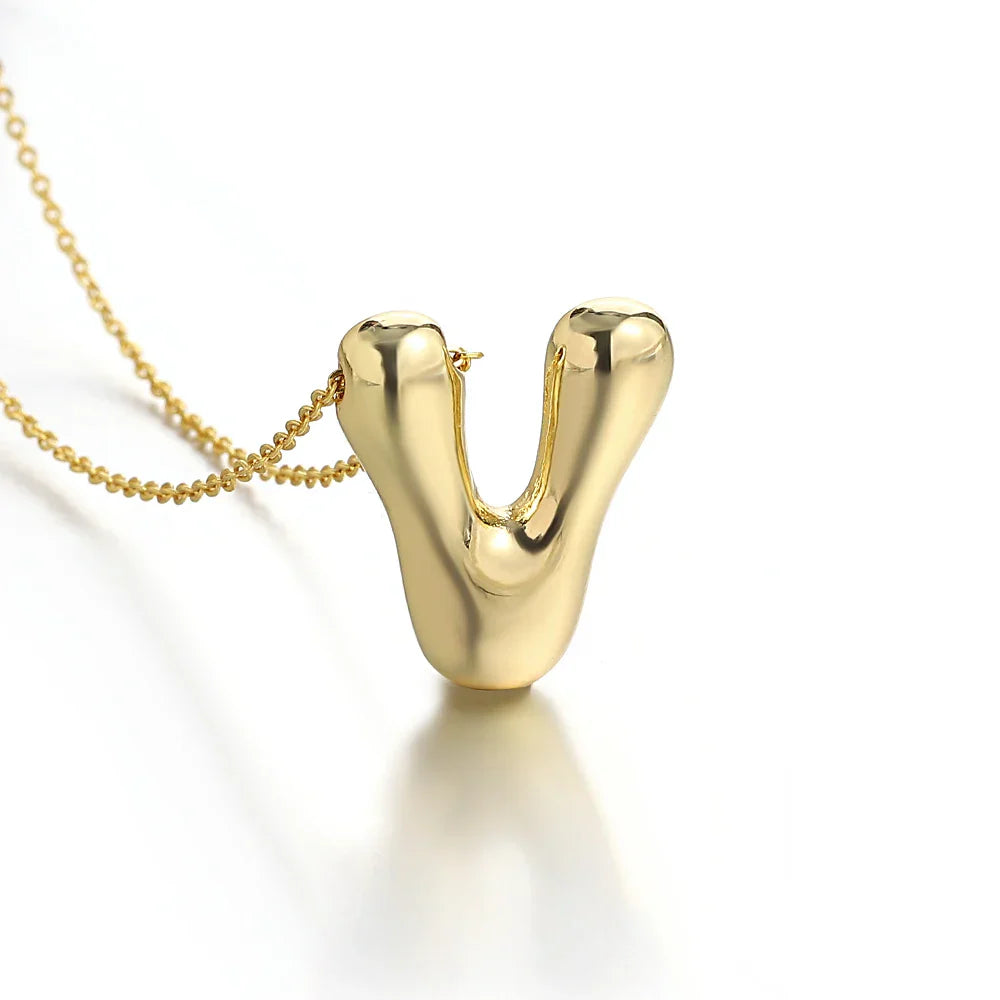 Collier pour femme avec pendentif initiale - lettre