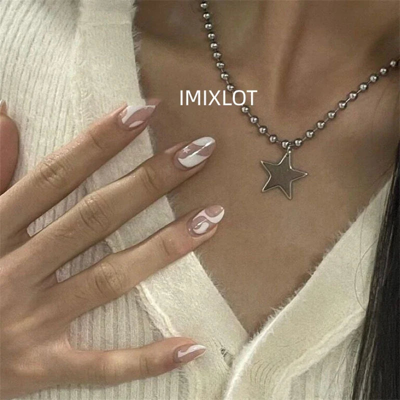 レディースネックレス スター ペンダント シルバーカラー  1