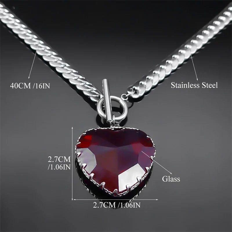 Collier Ras de Cou avec Pendentif Coeur