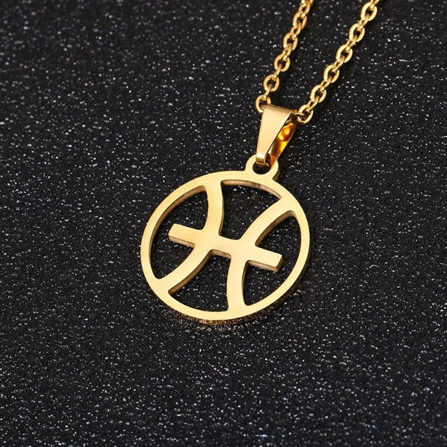 Collier Signe du Zodiaque - Pendentif  12 Constellations