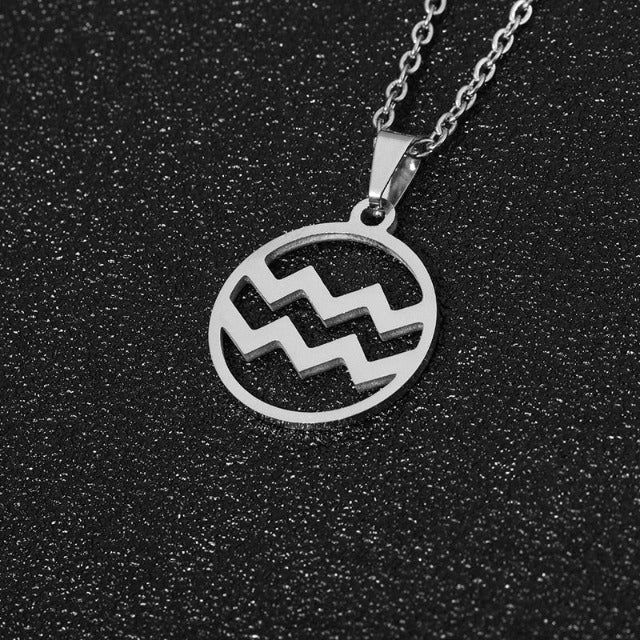 Collier Signe du Zodiaque - Pendentif  12 Constellations
