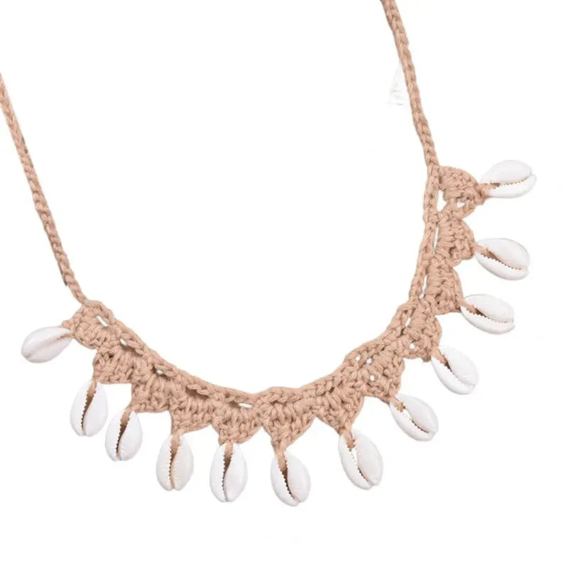 Collier Ras de Cou Style Bohême Coquillage Cauri