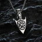 Collier Viking avec Pendentif Flèche Vegvisir argent