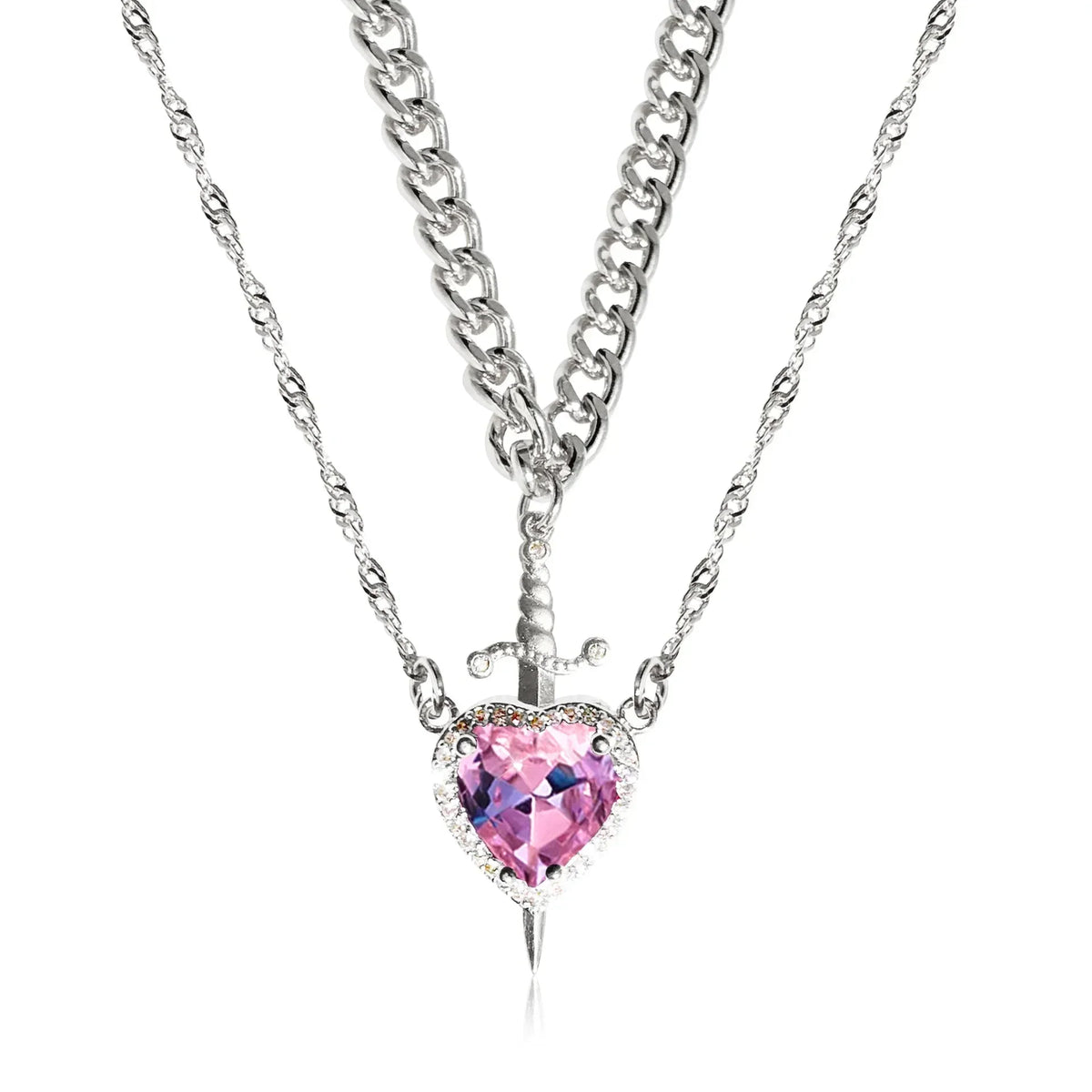 Colliers Couples Pendentif Epée et Coeur